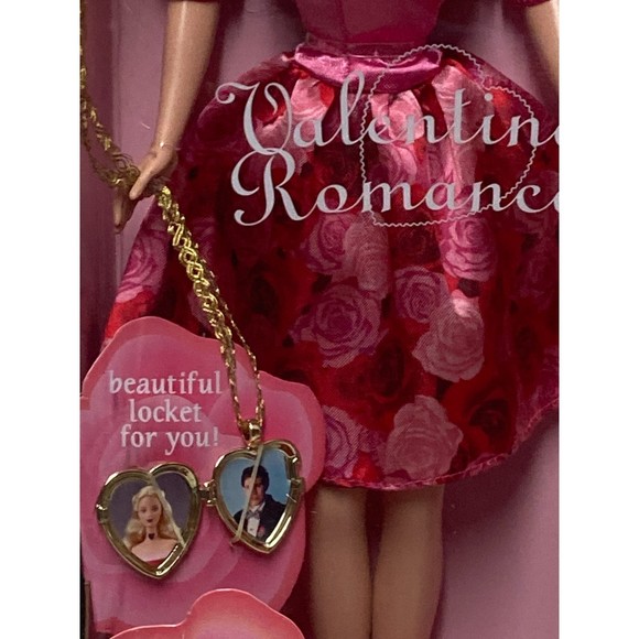 New-In-Box Mattel Valentine Romance Barbie Doll w/ Locket - #B1805 Vintage 2003 - Picture 5 of 14